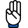 Random number detection with fingers